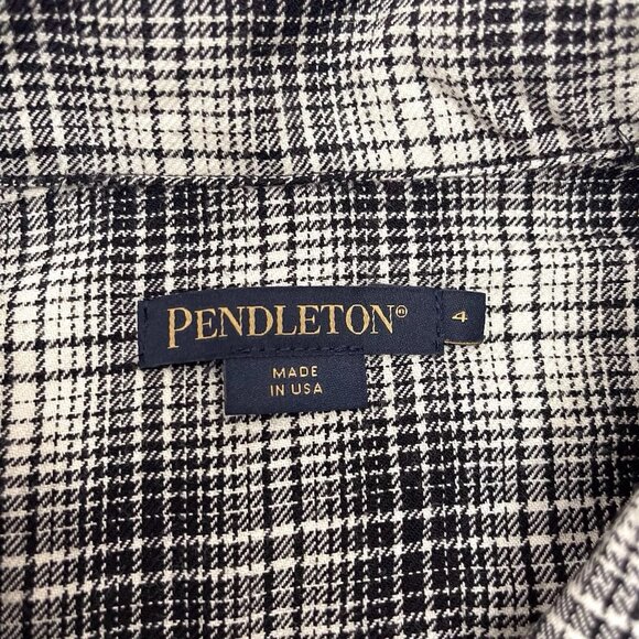 Pendleton Women’s Black/White‎ Double Breasted 100% Virgin Wool Top Size 4 - Picture 3 of 6